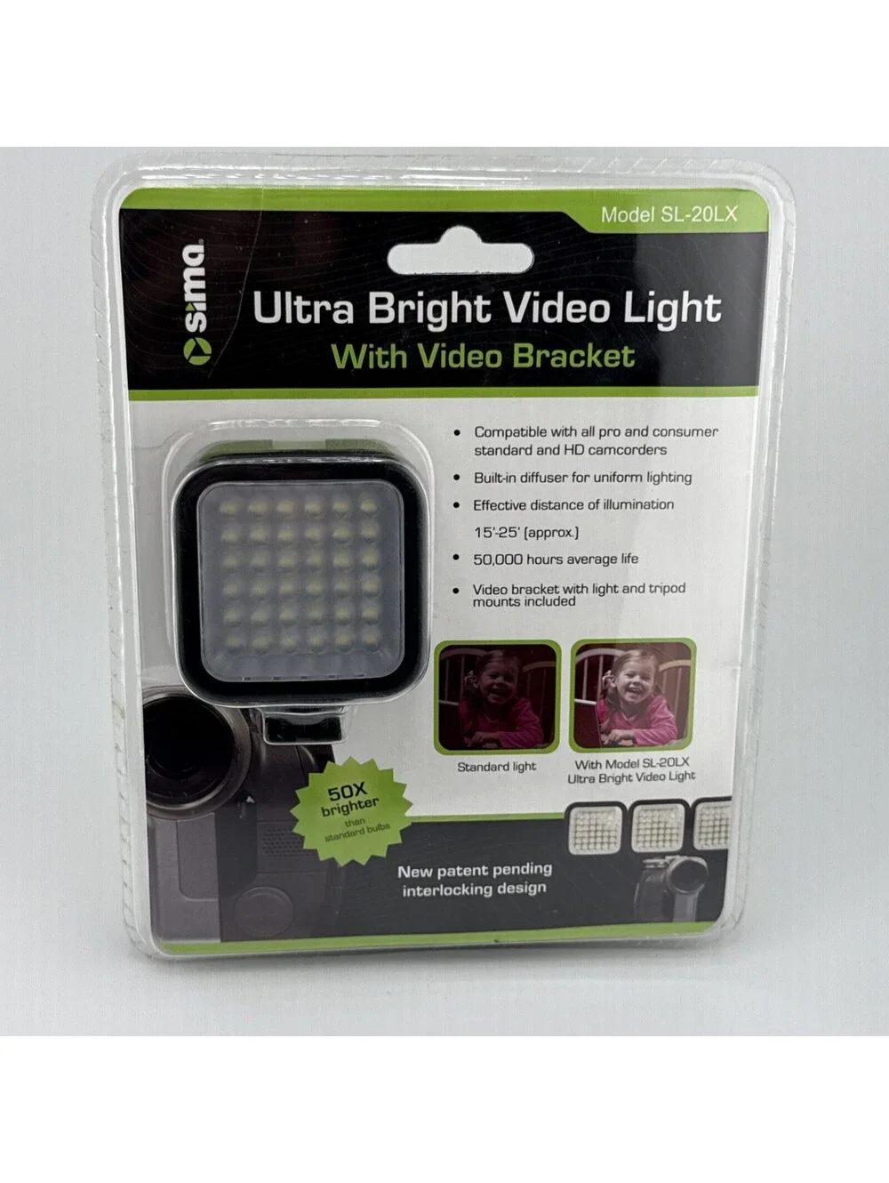 Sima | SL-20LX | Compact | Sealed Vintage Handycam Camcorder Light New Old Stock